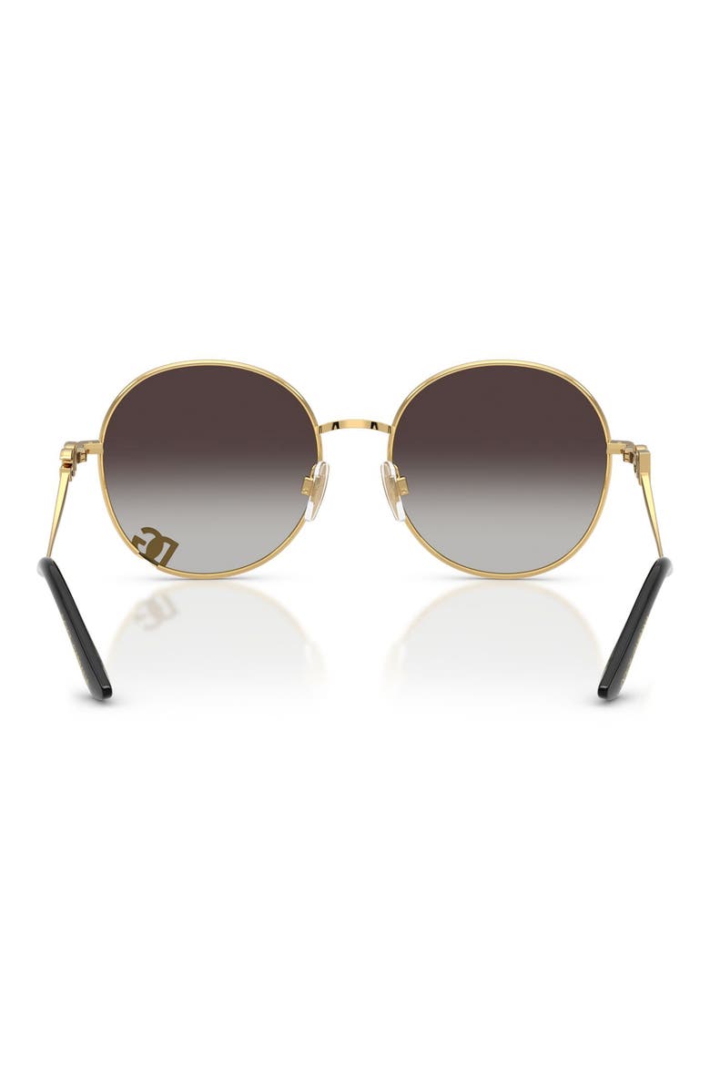 56mm Gradient Round Sunglasses, Alternate, color, GOLD / GREY GRADIENT