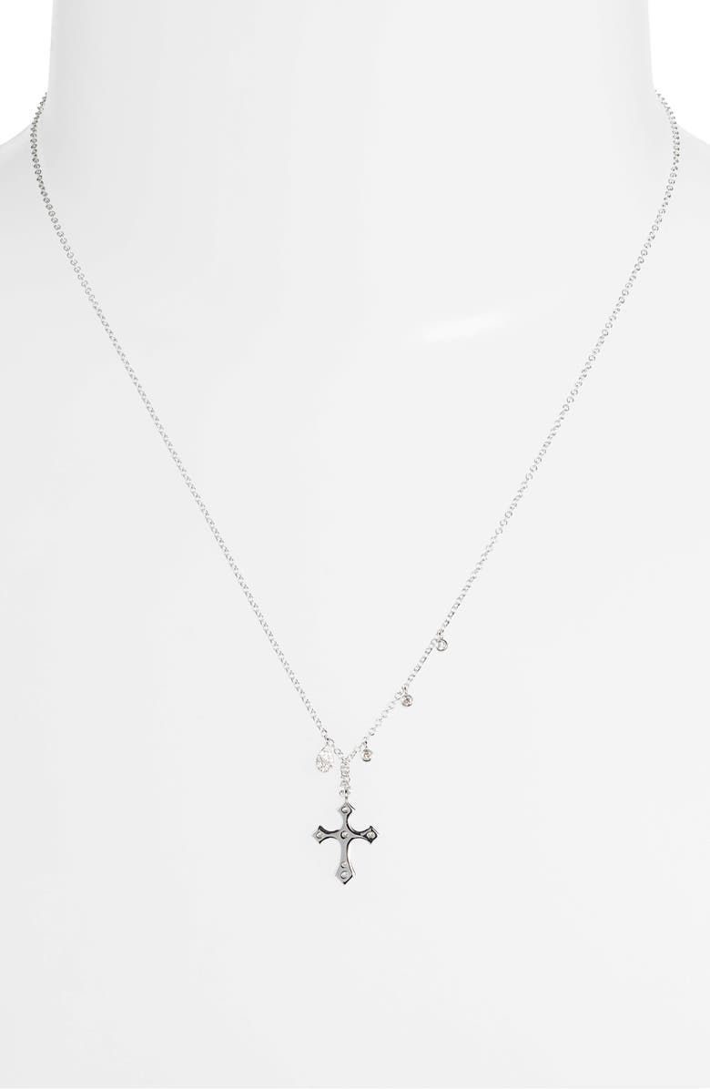 Meira T Diamond Cross Pendant Necklace, Alternate, color,