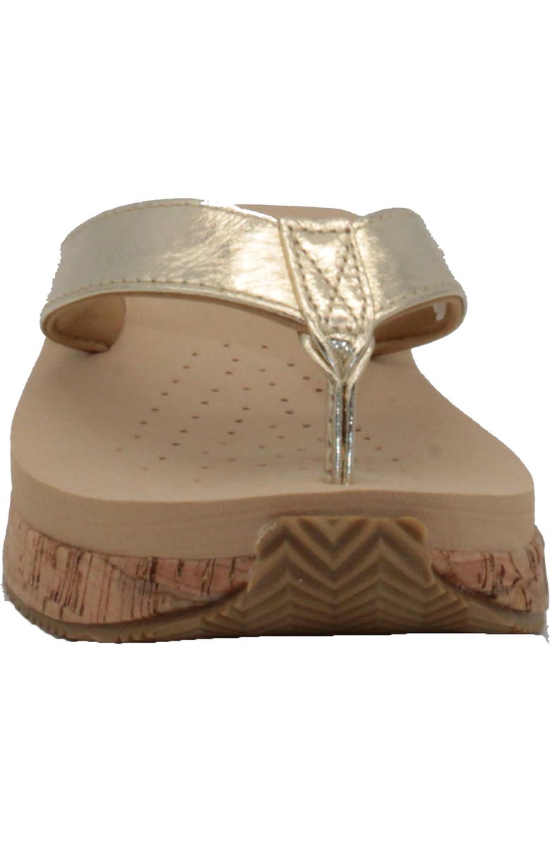 Volatile Neville Platform Flip Flop, Alternate, color, Gold Faux Leather