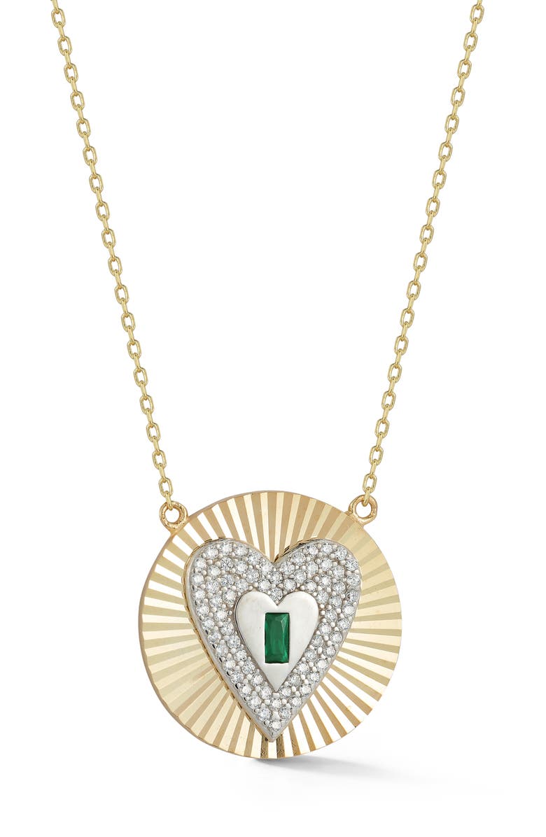 CHLOE AND MADISON CZ Heart Pendant Necklace, Main, color, 