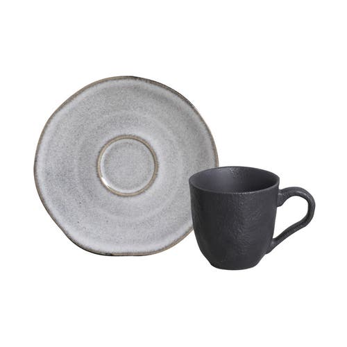 Porto Brasil Coffee Cup & Saucer Set Of 6 In Brown