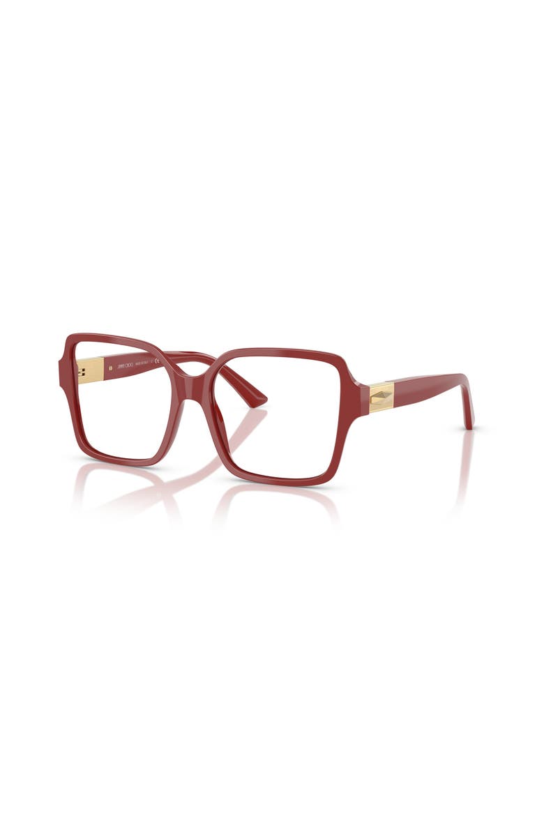 54mm Square optical glasses, Main, color, Red
