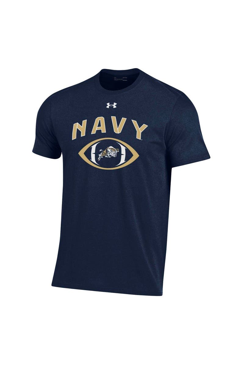 Under Armour Men's Under Armour Navy Navy Midshipmen Football Icon T-Shirt, Alternate, color,