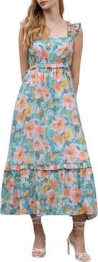 Blu Pepper Floral Midi Sundress