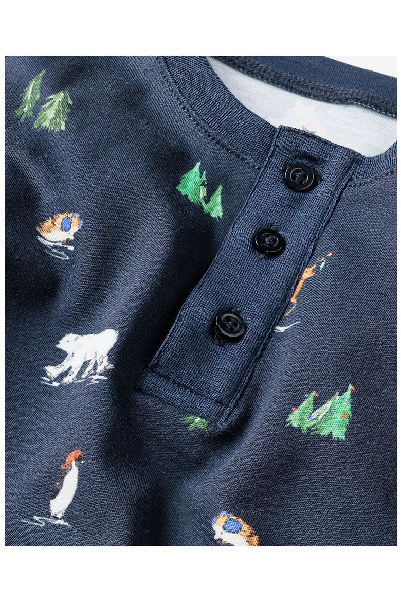 Arctic Antics Fitted Pajamas, Alternate, color, NAVY