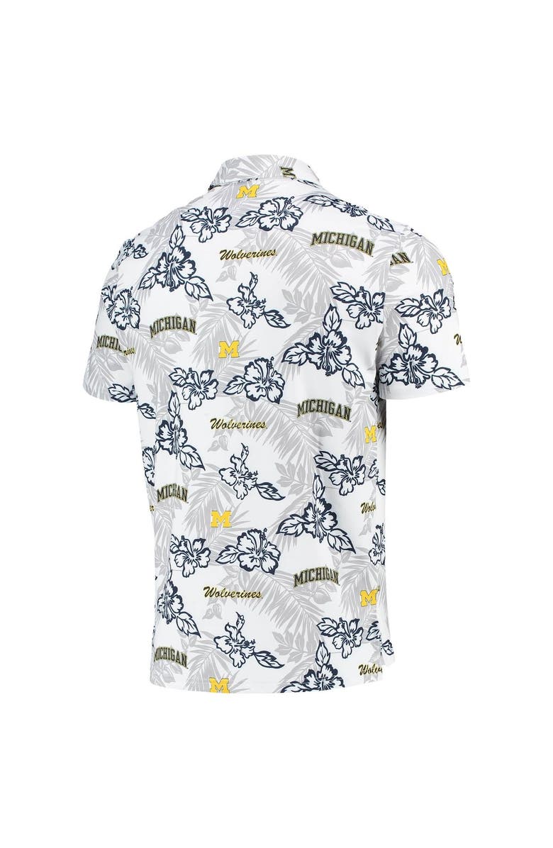 Reyn Spooner Men's Reyn Spooner White Michigan Wolverines Performance Polo, Alternate, color, White