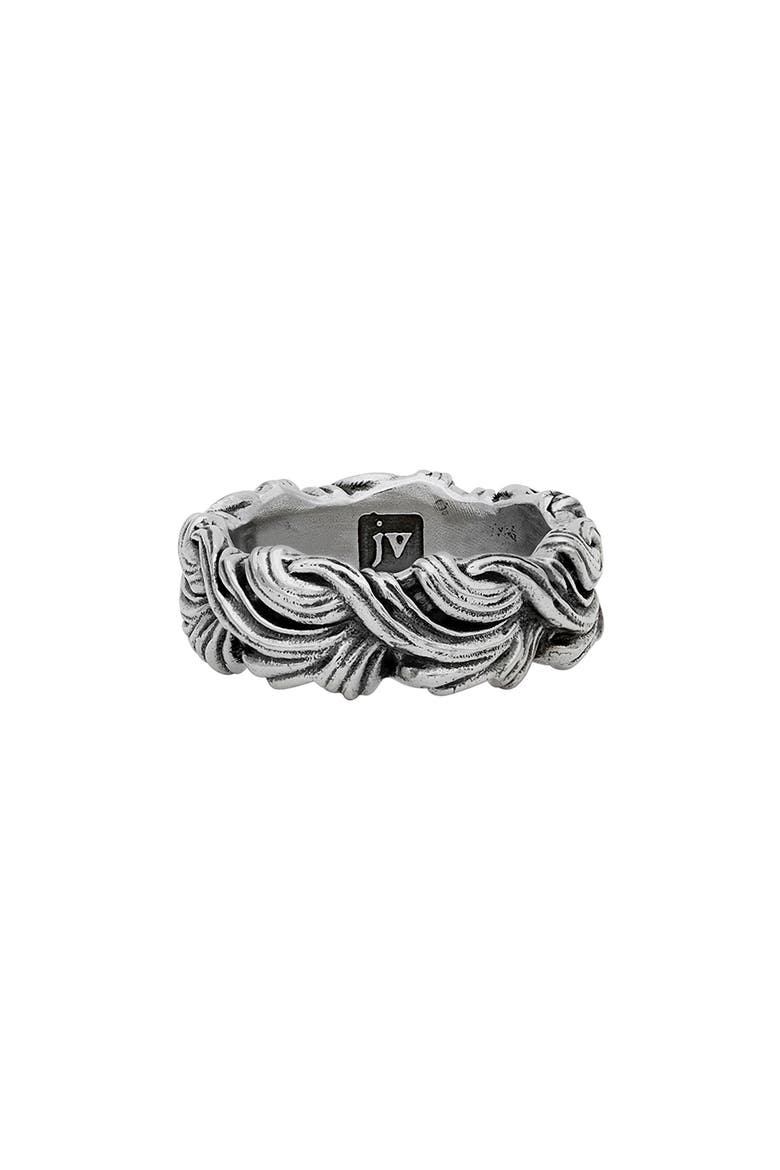 Carved Band Ring, Main, color, SILVER