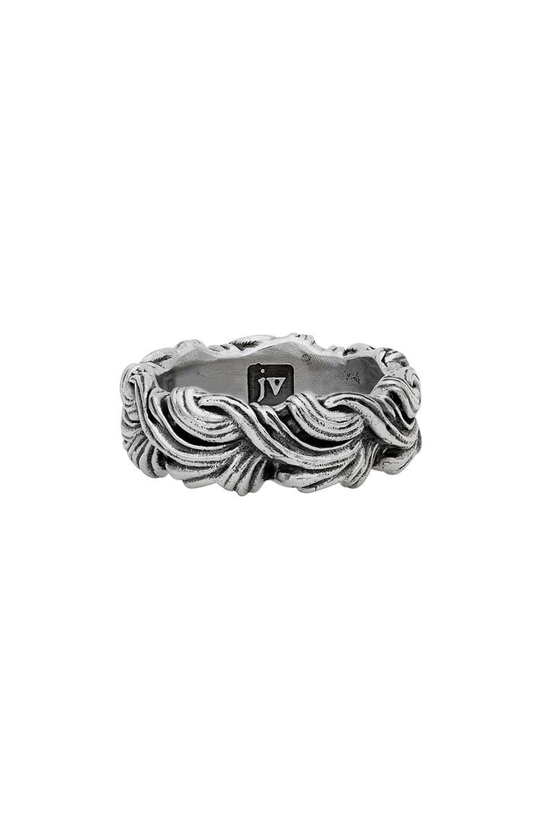 John Varvatos Carved Band Ring, Main, color, Silver