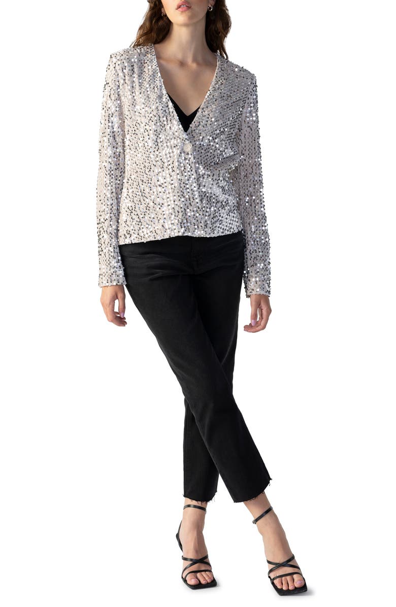 Sanctuary Charmed Sequin Blazer, Alternate, color, 