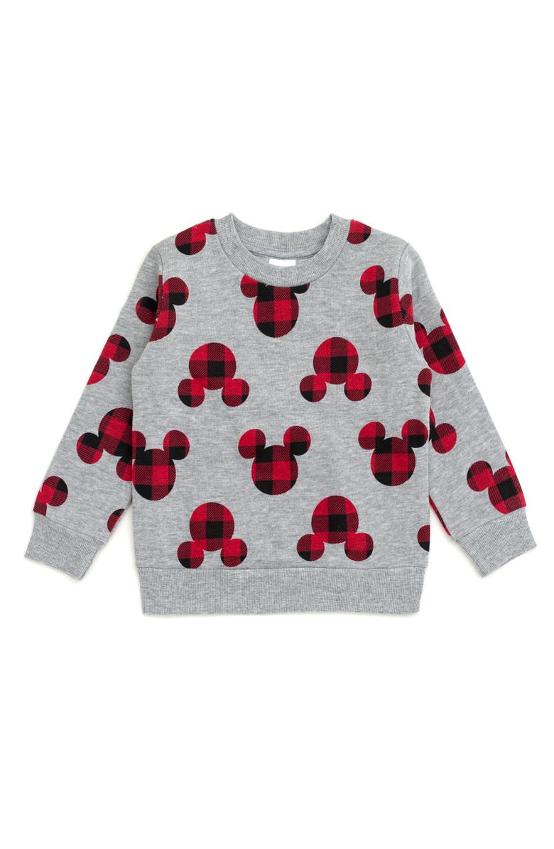 Disney Mickey Mouse & Friends Fleece Sweatshirt & Pants Set, Alternate, color, Mickey Mouse Gray