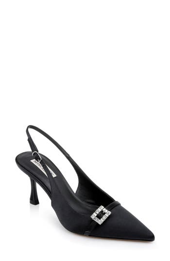 Badgley Mischka Collection Annmarie Slingback Pointed Toe Pump In Black