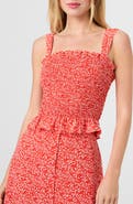 French Connection Mad Crepe Smocked Tank