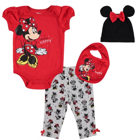Bodysuit Pants Bib & Hat Layette Set
