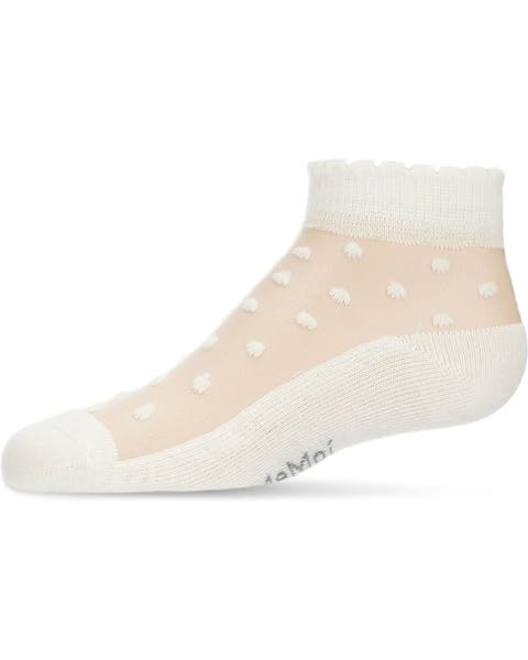 Kid's Flocked Dot Anklet with Scalloped Cuff (Toddler, Little Kid & Big Kid)