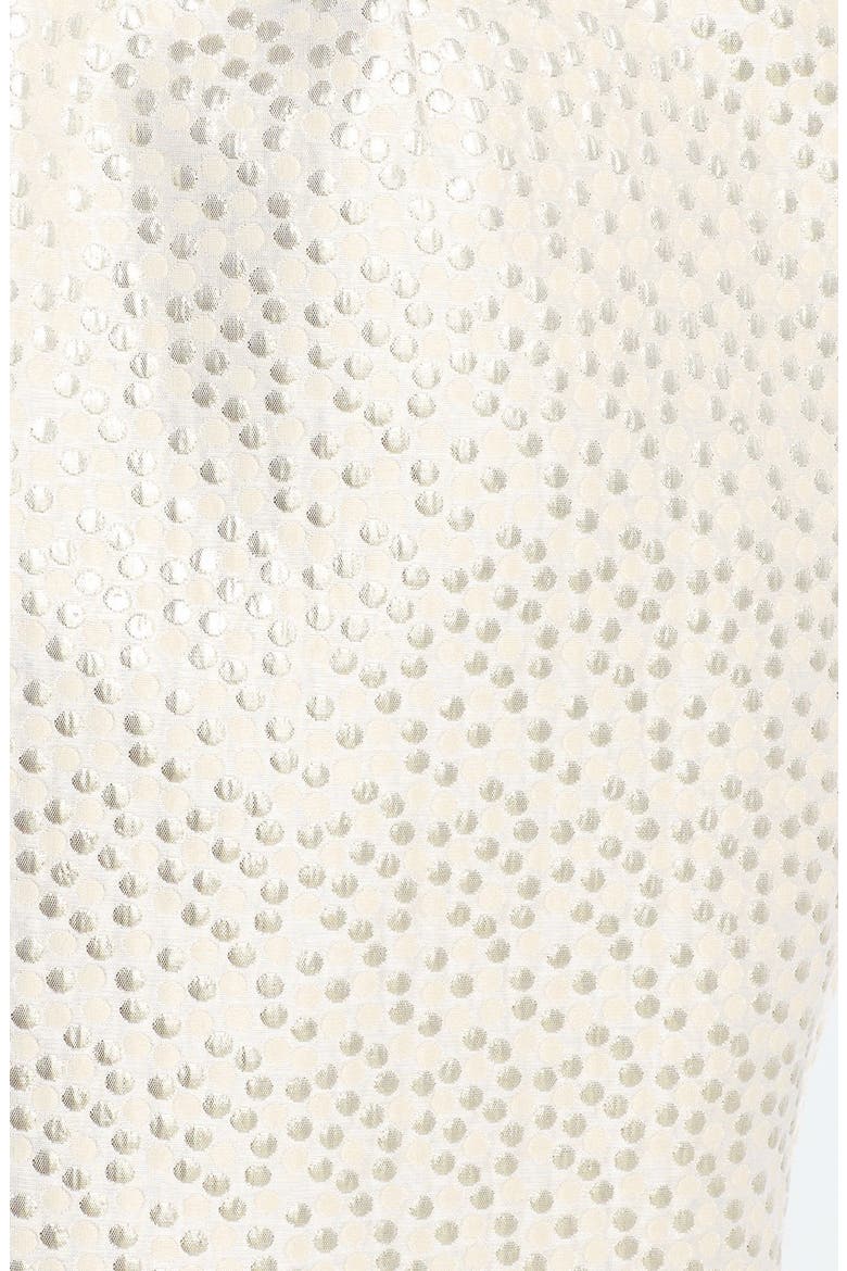 Metallic Jacquard Sheath Dress, Alternate, color, GOLD DOT