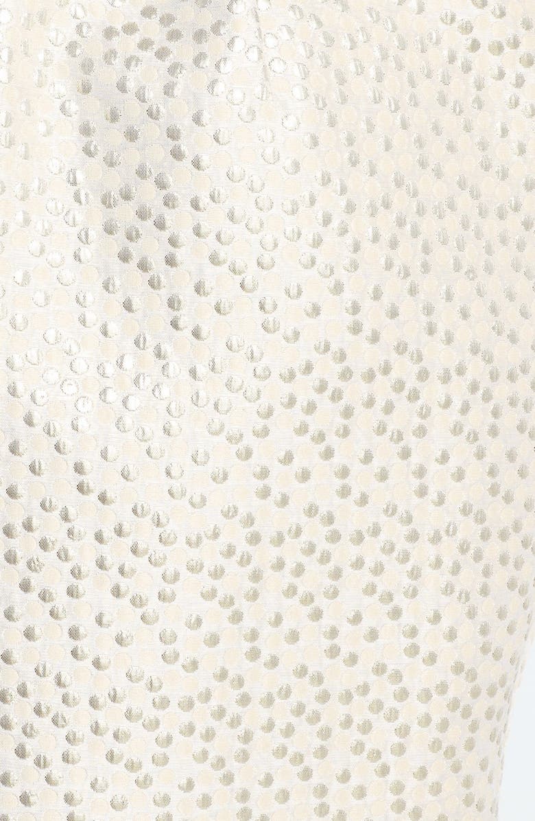 Jenny Yoo Metallic Jacquard Sheath Dress, Alternate, color, 