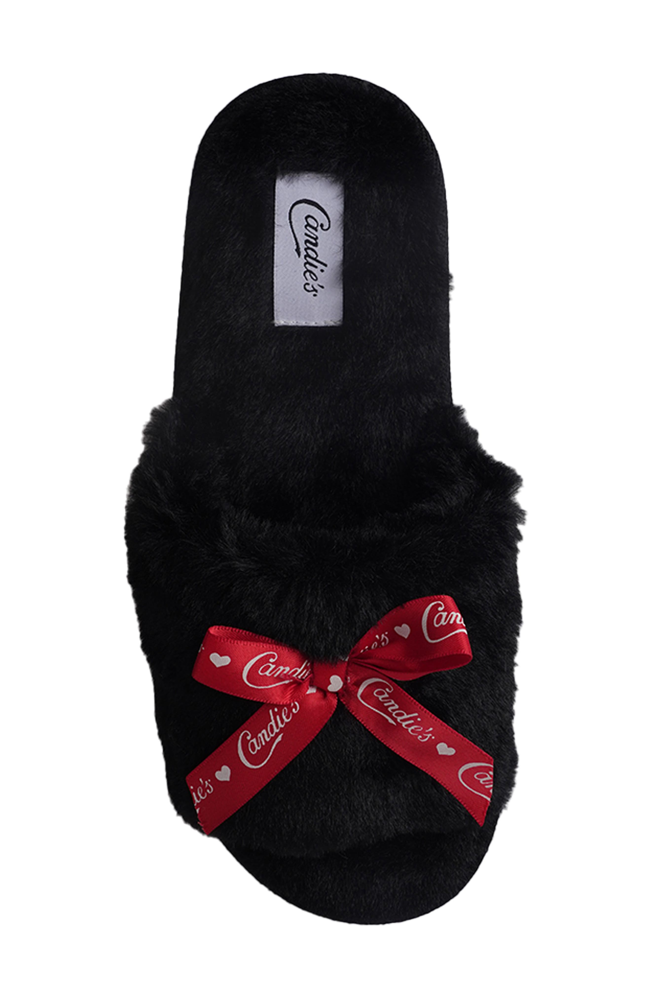 Candie's Zazas Faux Fur Slide Sandal, Alternate, color, 