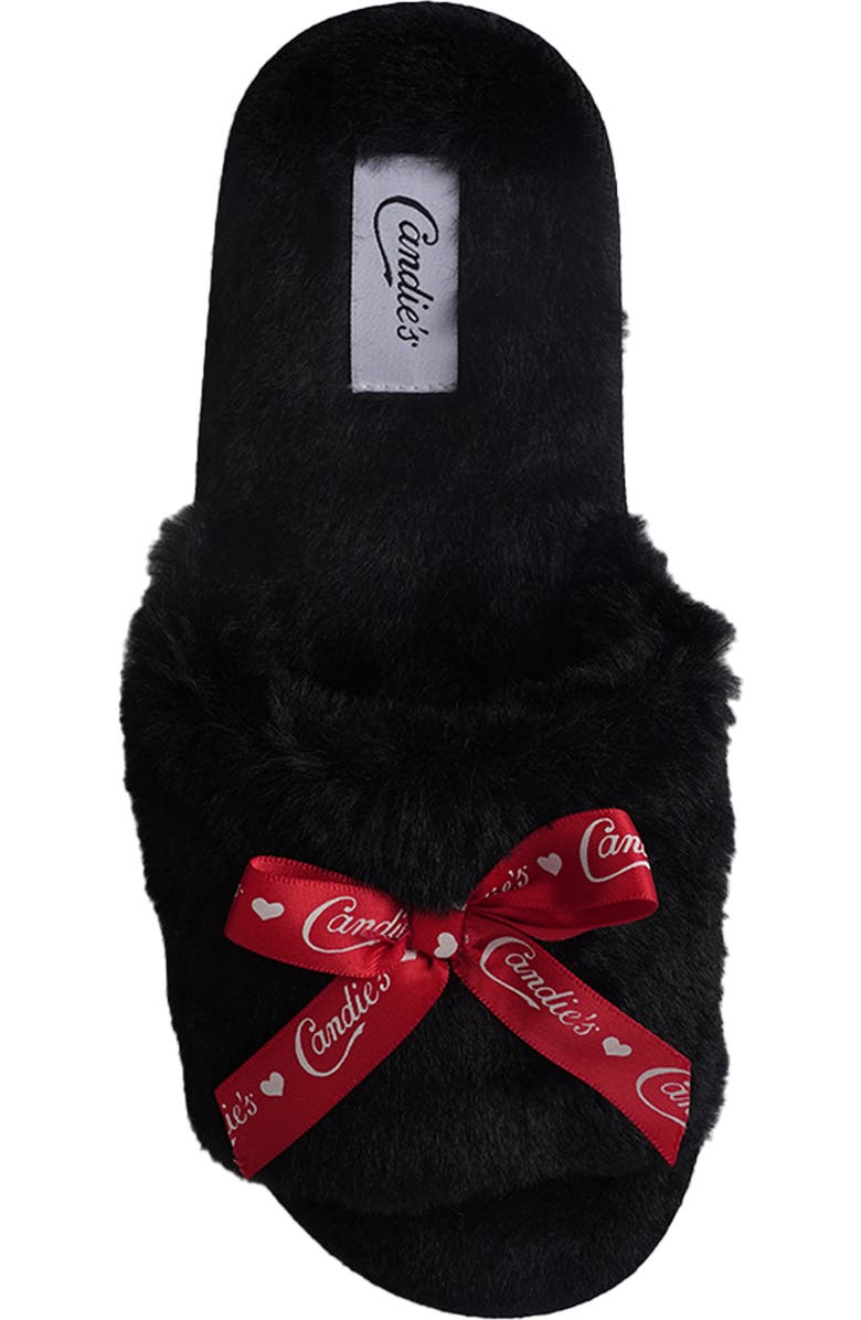 Candie's Zazas Faux Fur Slide Sandal, Alternate, color,