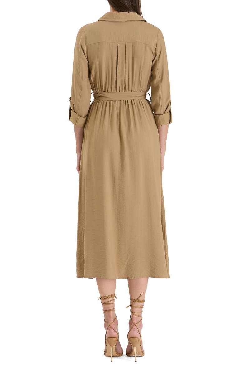 AUGUST SKY Belted Shirtdress, Alternate, color, Camel