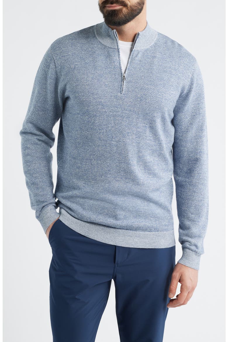 Crown Crafted Barlow Merino Wool Blend Quarter Zip Sweater, Main, color, STORM