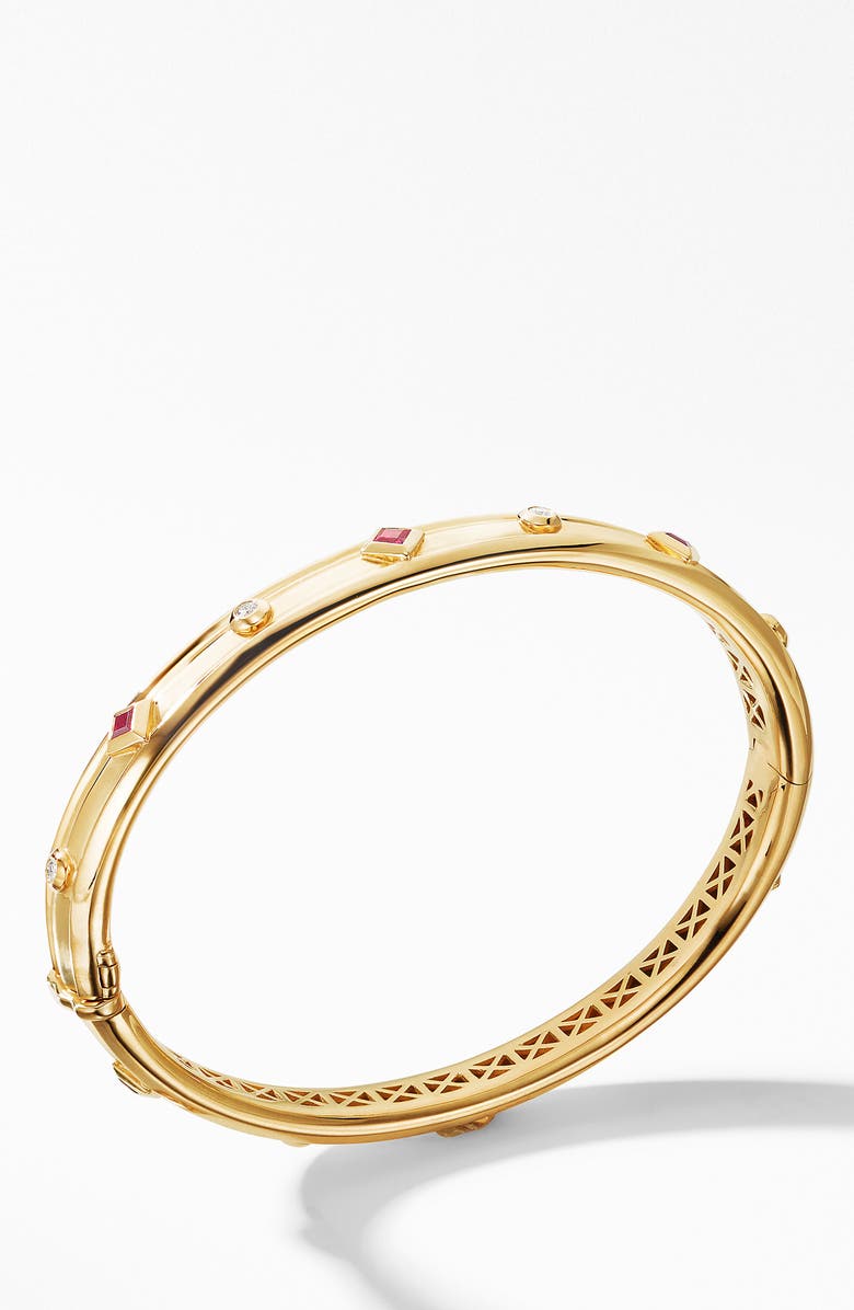 David Yurman Renaissance Bracelet with Diamonds in 18K Gold, Main, color, 