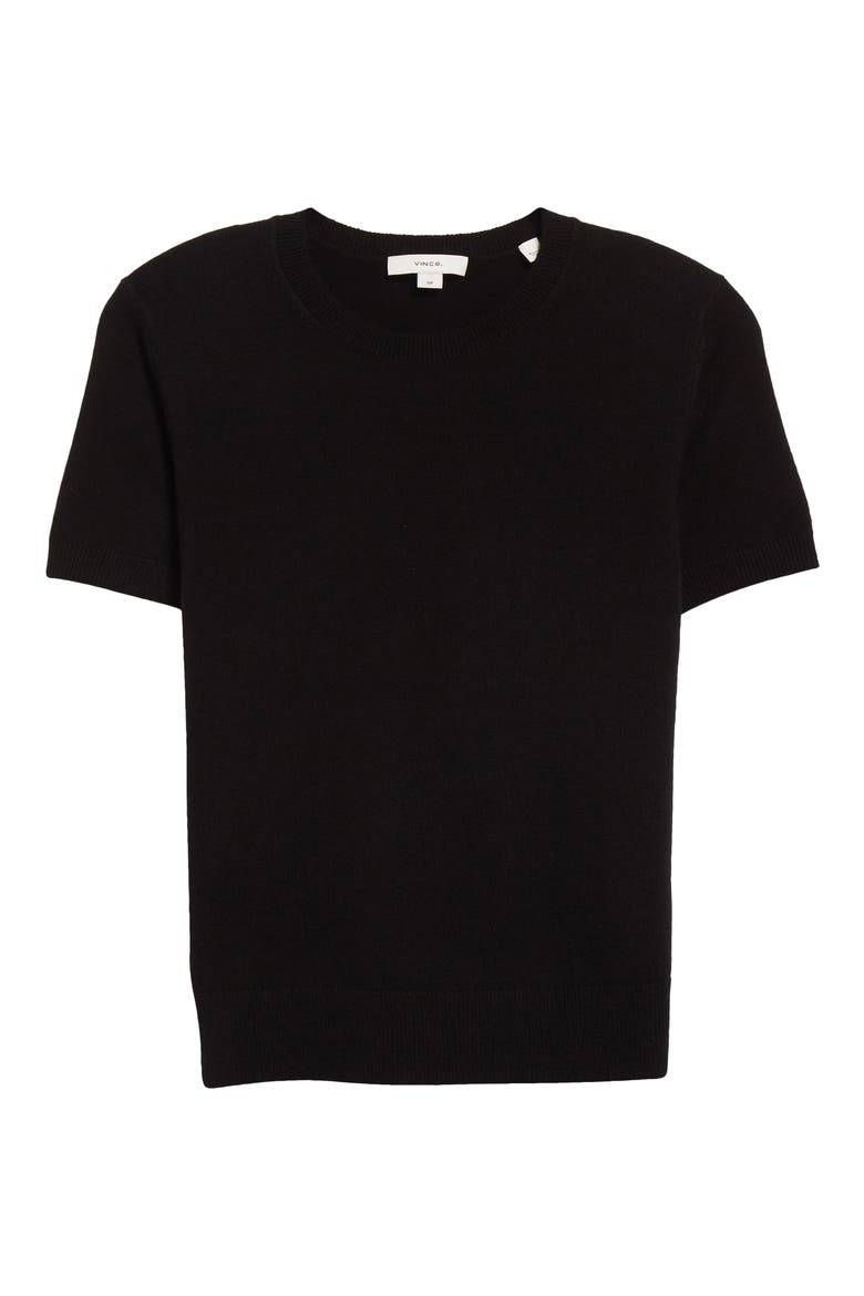 Wool & Cashmere Blend Crewneck Sweater, Alternate, color, BLACK