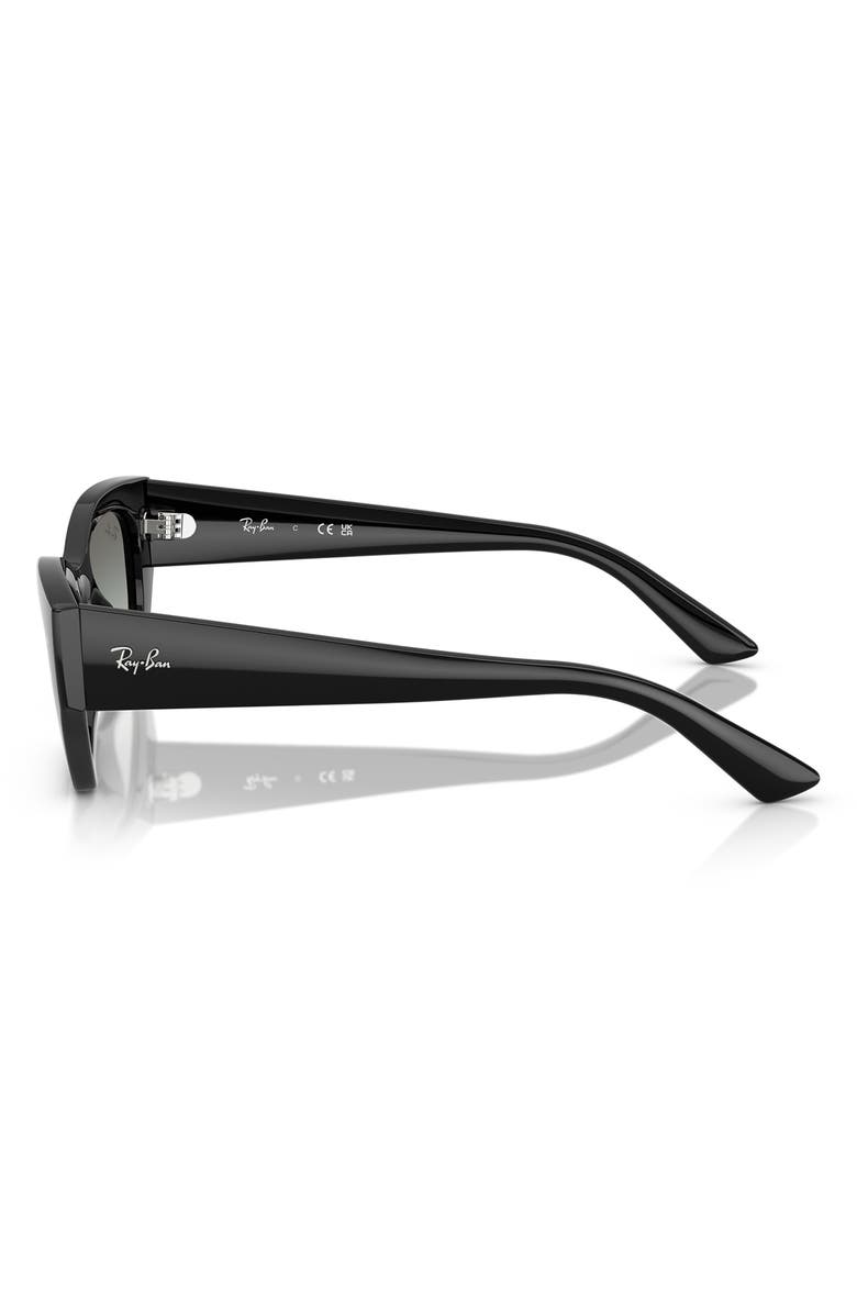 Ray-Ban Zena 49mm Irregular Butterly Sunglasses, Alternate, color, Black / Gradient Grey