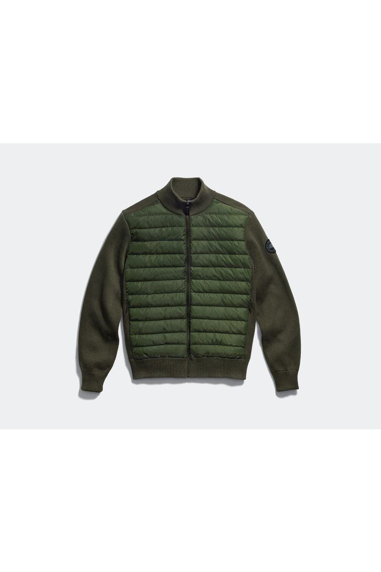 HyBridge® Knit Jacket Black Disc, Alternate, color, Moss Khaki