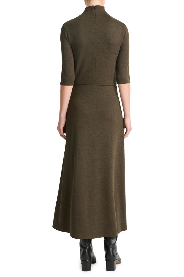 Turtleneck A-Line Maxi Dress, Alternate, color, VINE