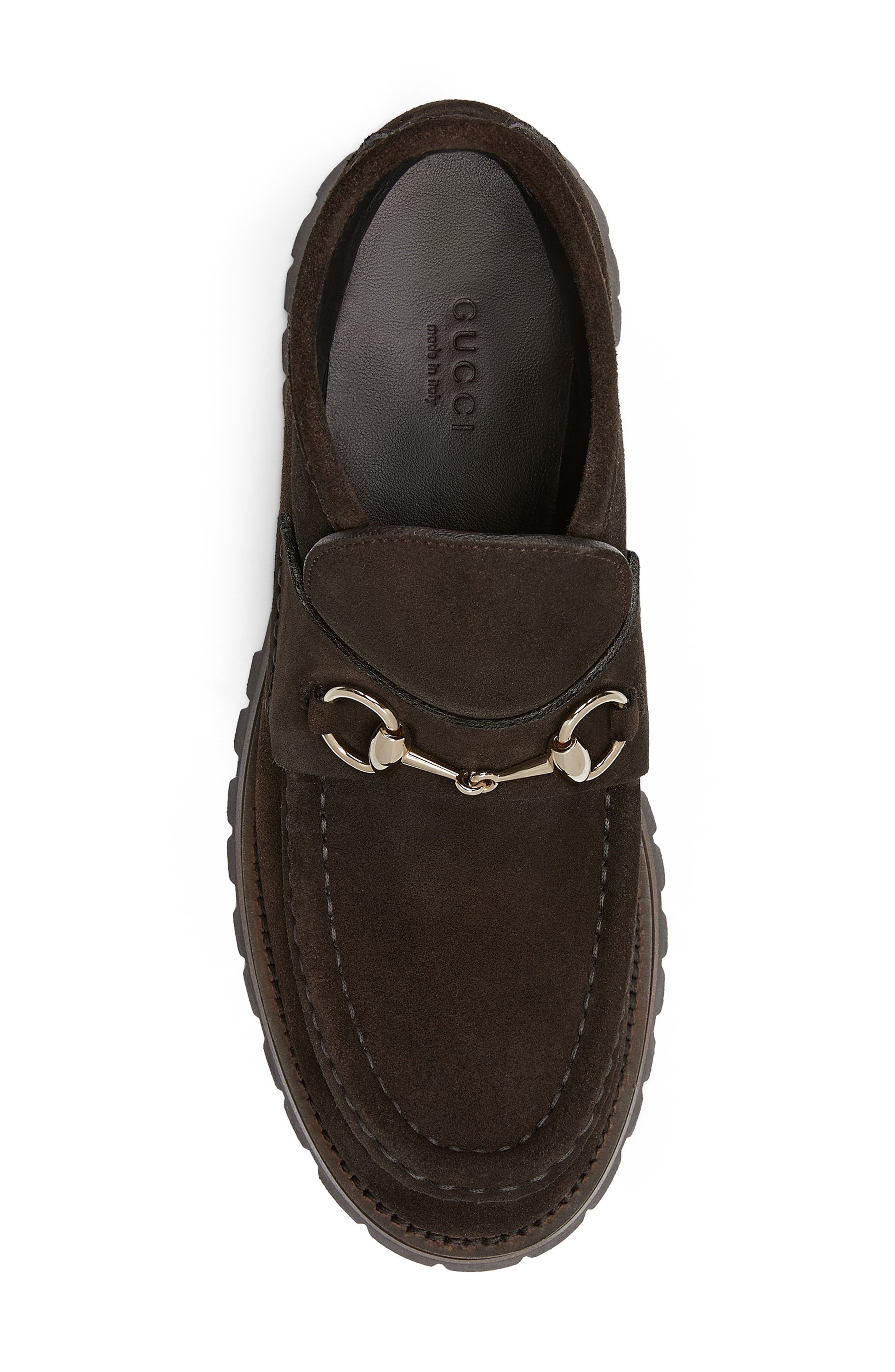 Gucci Sylke Loafer Bootie, Alternate, color, Coffee