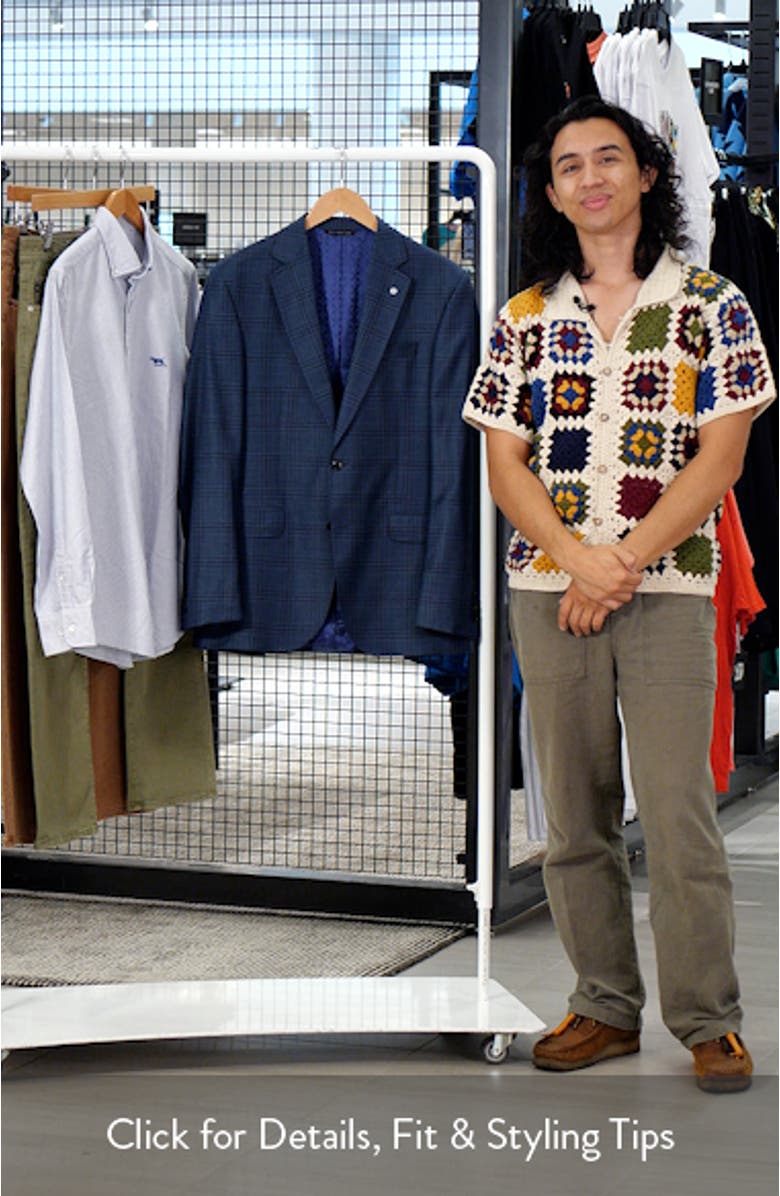 Jay Slim Fit Plaid Wool Sport Coat, sales video thumbnail