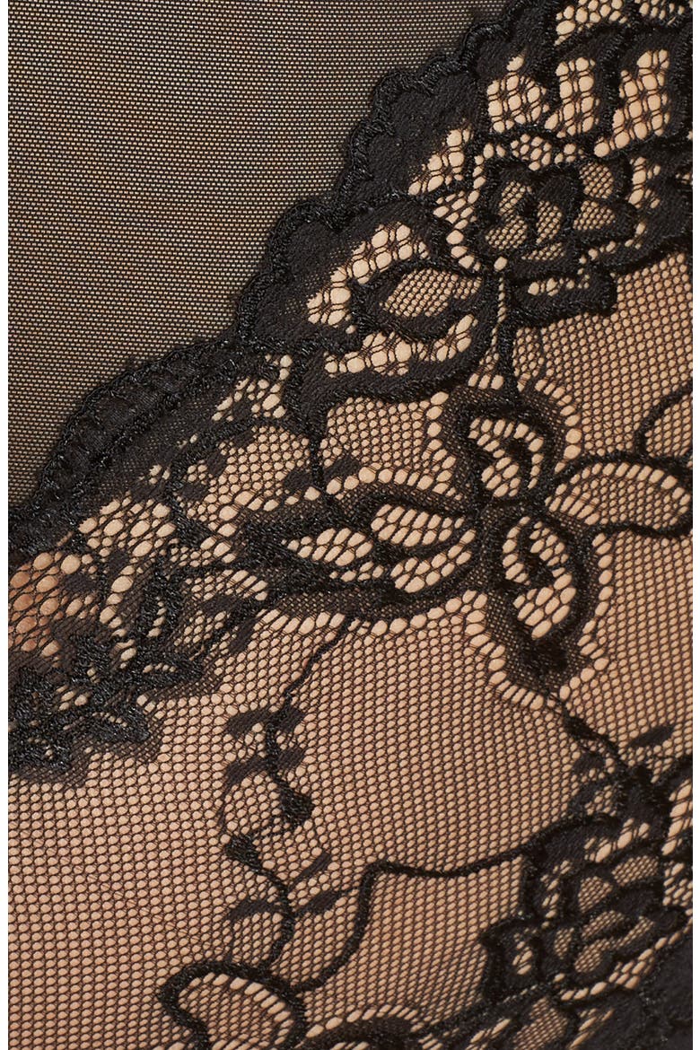 Valentine Lace Teddy, Alternate, color, BLACK