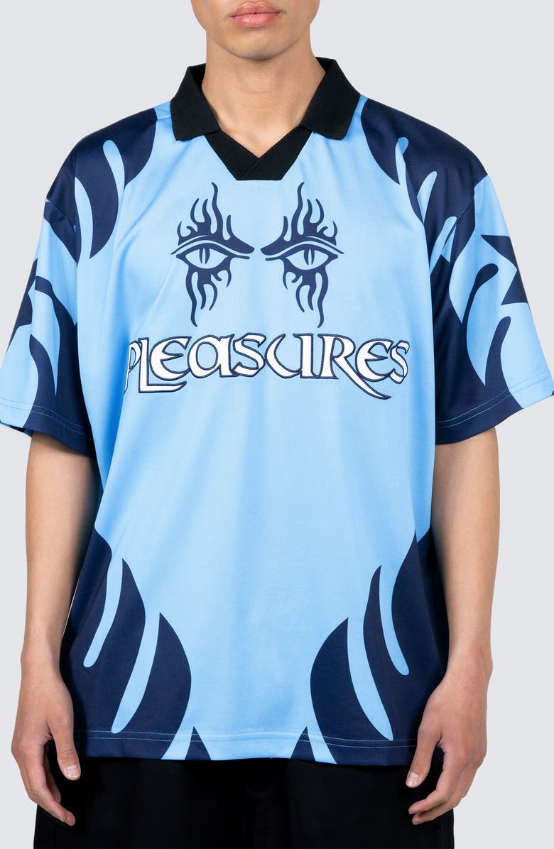 PLEASURES Afterlife Mesh Soccer Jersey, Main, color, 