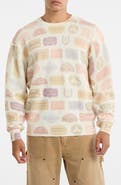 GUESS ORIGINALS Stamp Print Organic Cotton Sweater