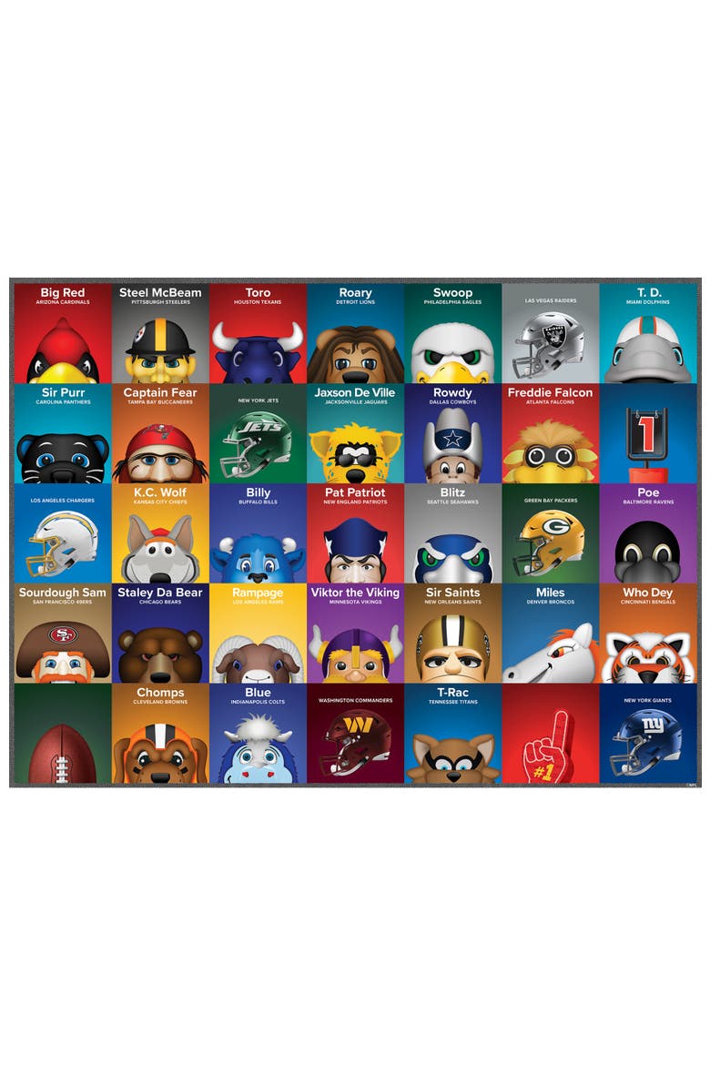 NFL Mascots 100 Piece Jigsaw Puzzle, Alternate, color, Multicolor