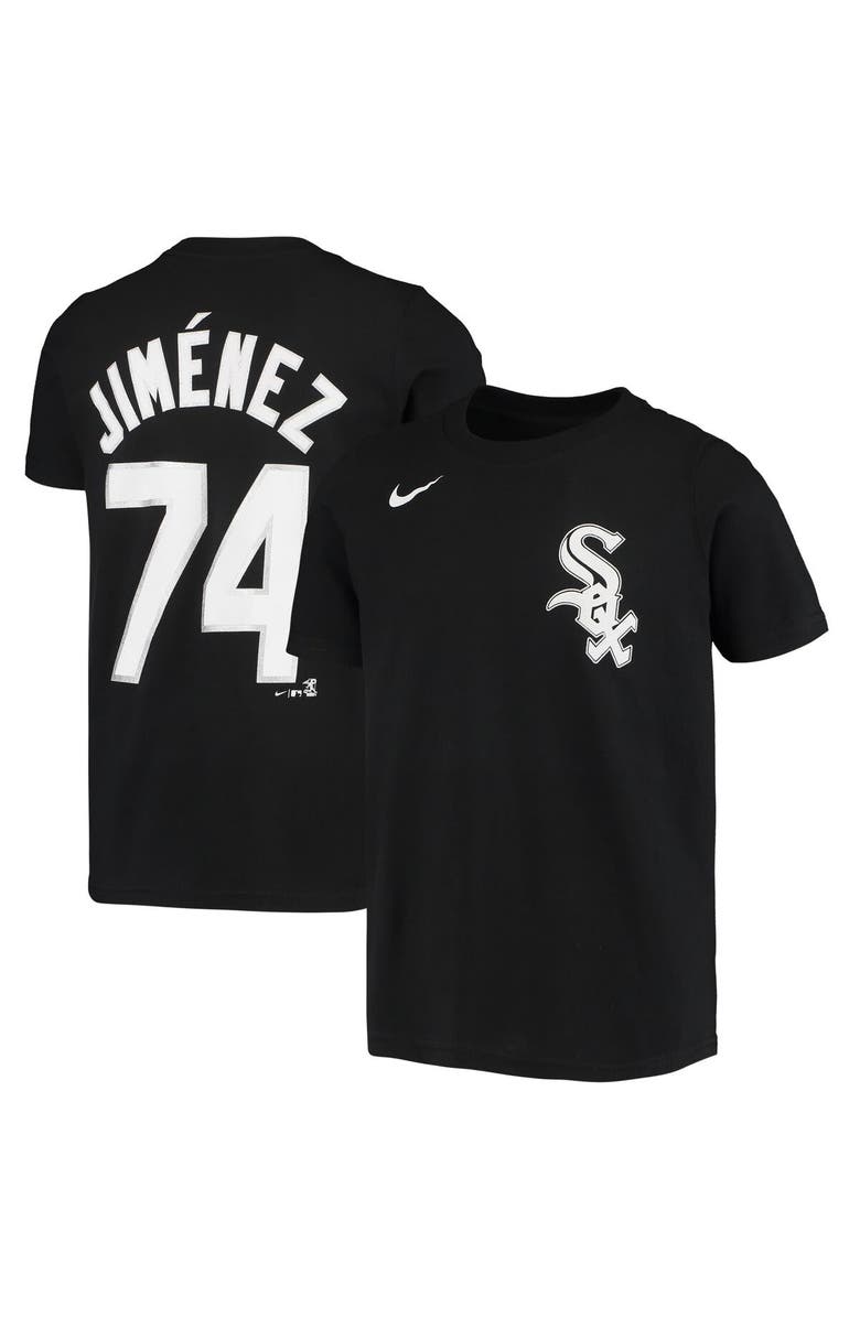 Nike Youth Nike Eloy Jimenez Black Chicago White Sox Player Name & Number T-Shirt, Main, color, 