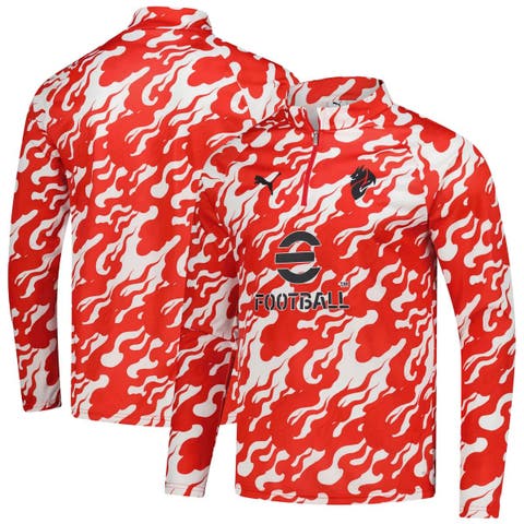Men's Puma Red AC Milan 2025/26 Pre-Match dryCell Quarter-Zip Top