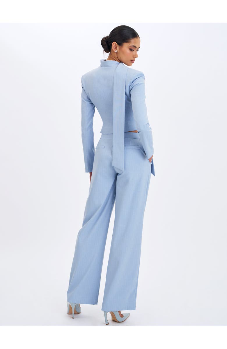 Miss Circle Renley Pinstripe Peplum Blazer, Alternate, color, Sky Blue