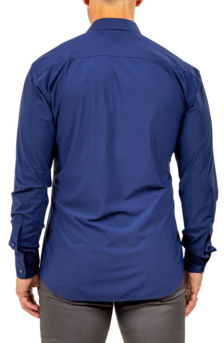 Maceoo Eins Marthy Contemporary Fit Button-Up Shirt, Alternate, color, Blue