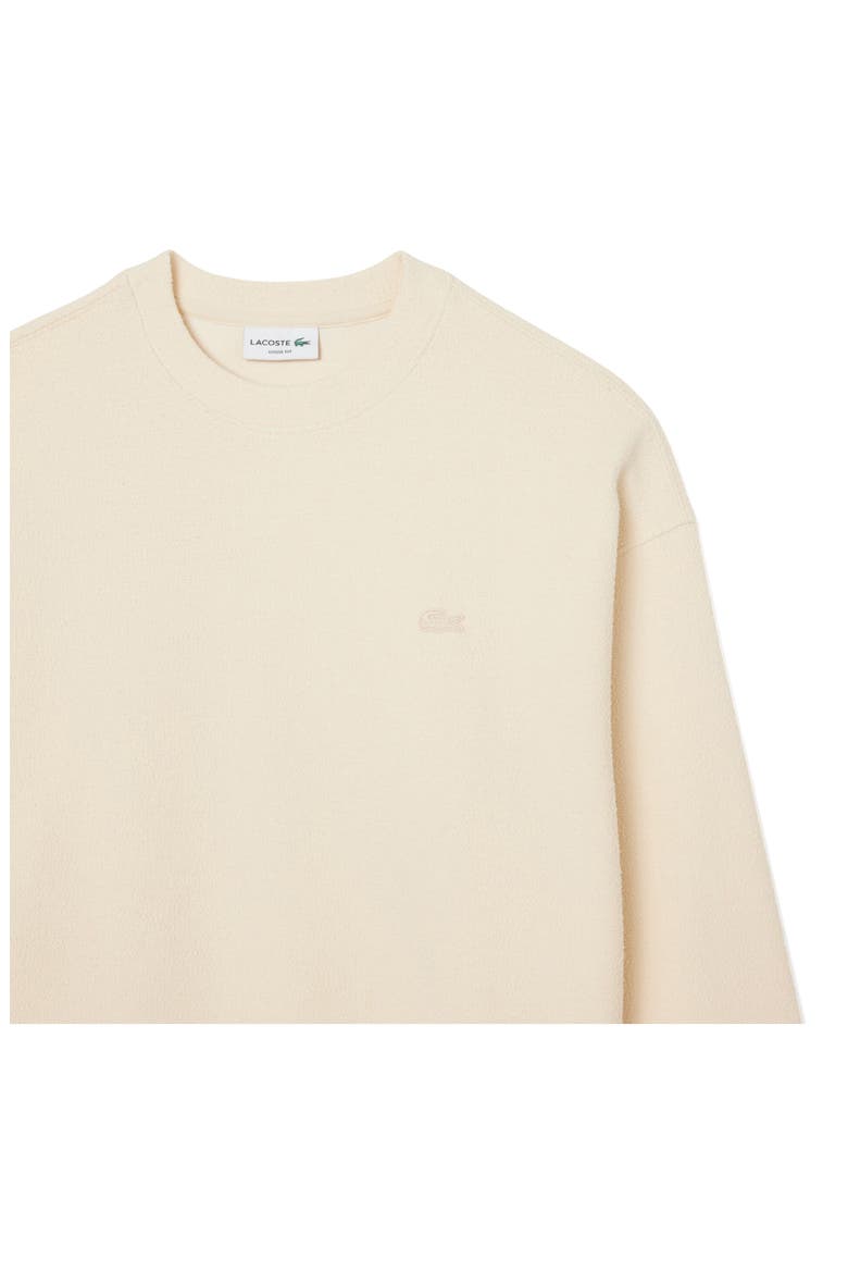 Relaxed Fit Cotton Blend Piqué Sweatshirt, Alternate, color, NATUREL CLAIR