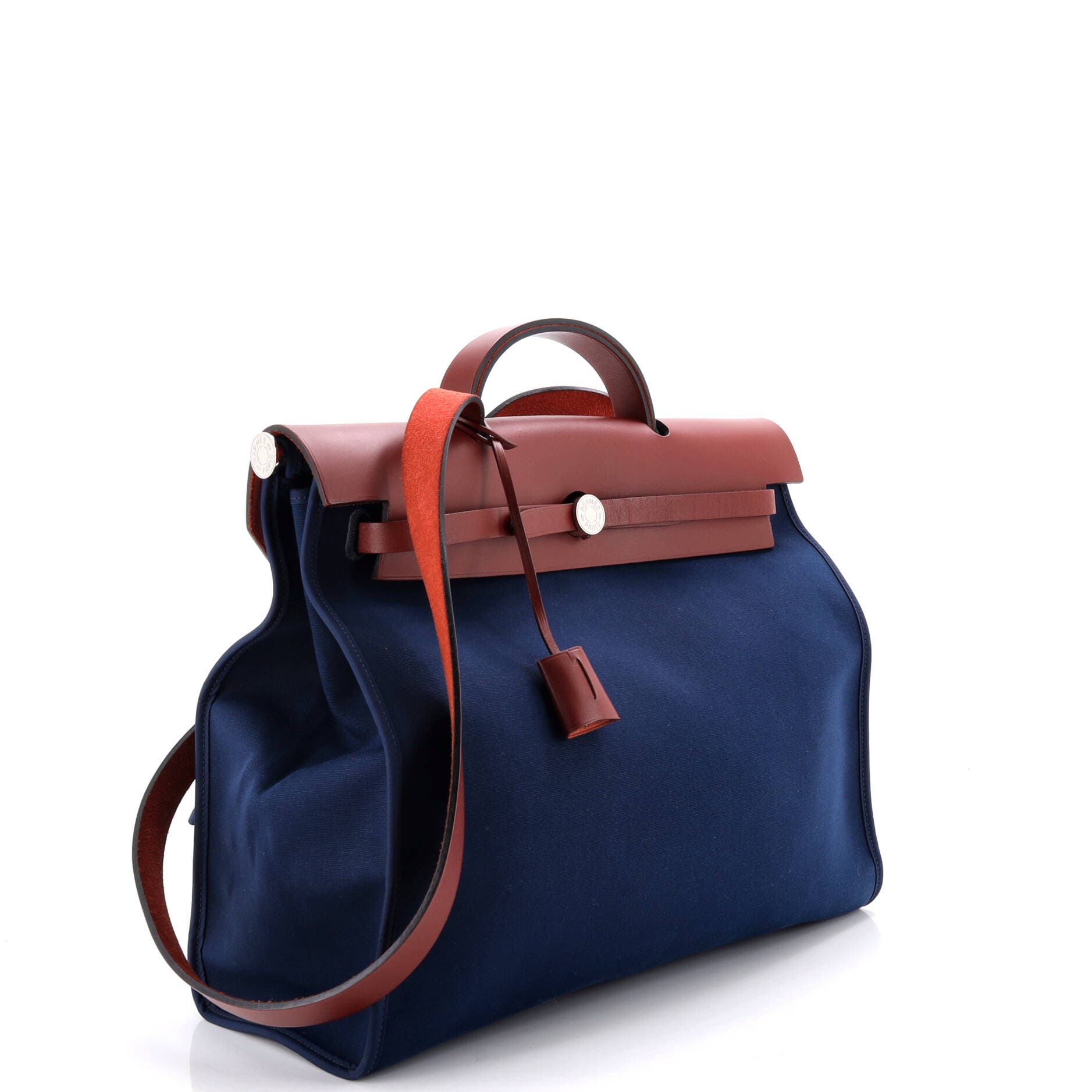 Herbag Zip Leather and Toile 39, Alternate, color, Bleu de Malte