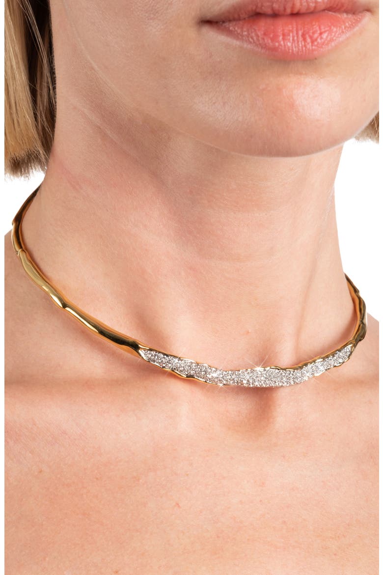 Solanales Skinny Crystal Pavé Collar Necklace, Alternate, color, CRYSTALS