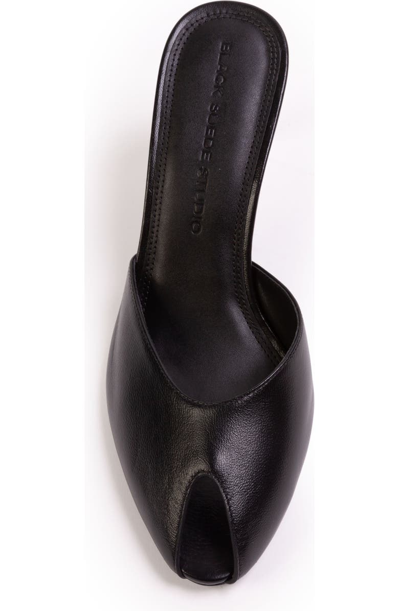 BLACK SUEDE STUDIO Dovie 70 Leather Mule, Alternate, color, Black Leather