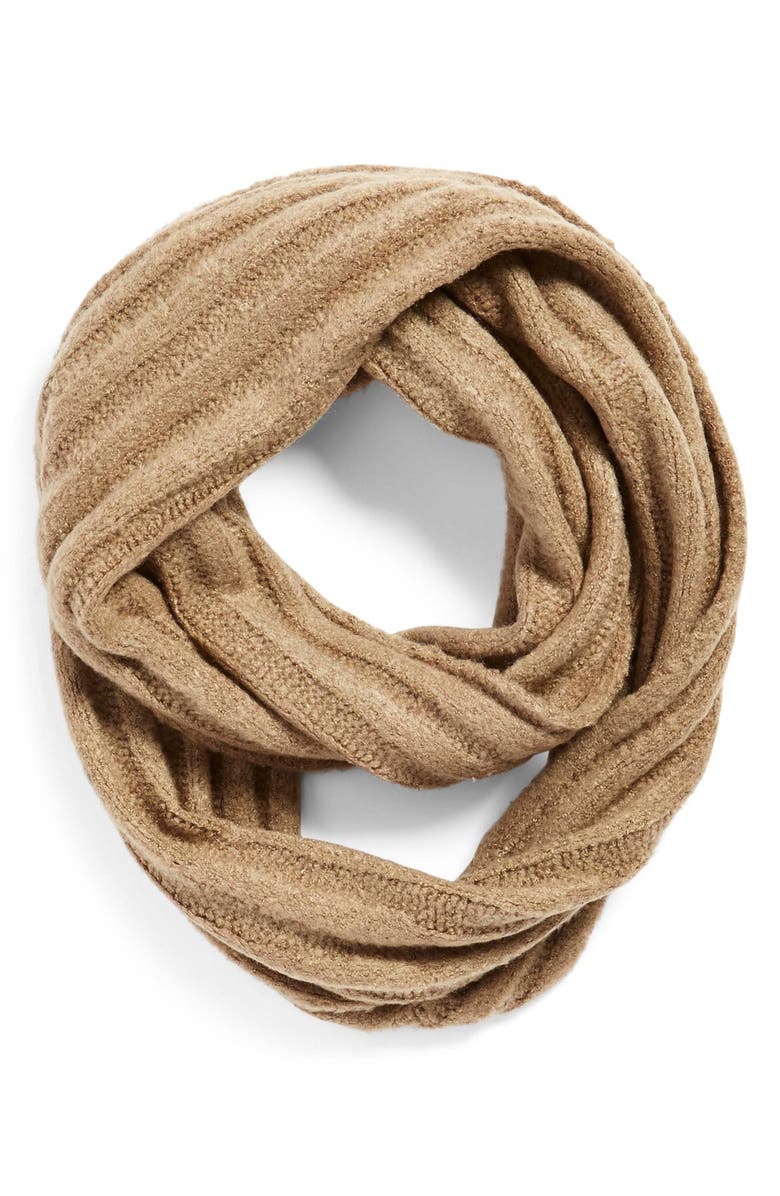 BP. Ribbed Cable Knit Infinity Scarf, Main, color, 