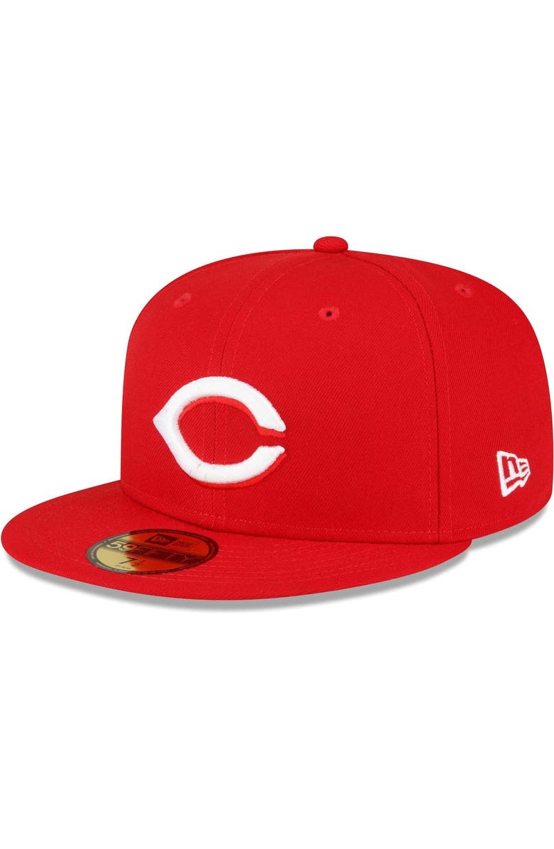 New Era Men's New Era Red Cincinnati Reds Sidepatch 59FIFTY Fitted Hat, Alternate, color,