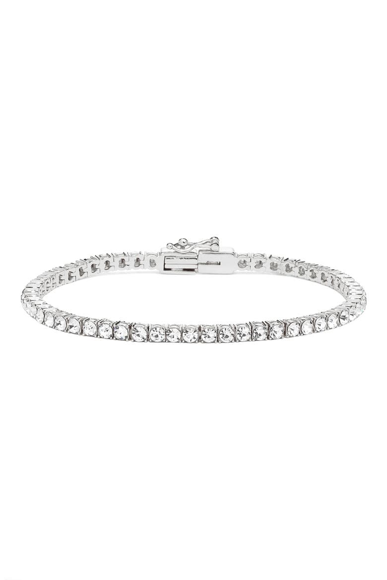 Cubic Zirconia Tennis Bracelet, 3mm, Main, color, CLEAR- SILVER