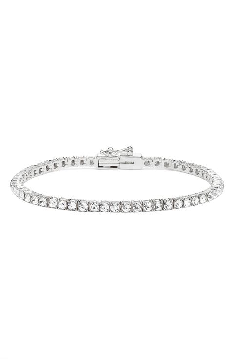 Cubic Zirconia Tennis Bracelet, 3mm