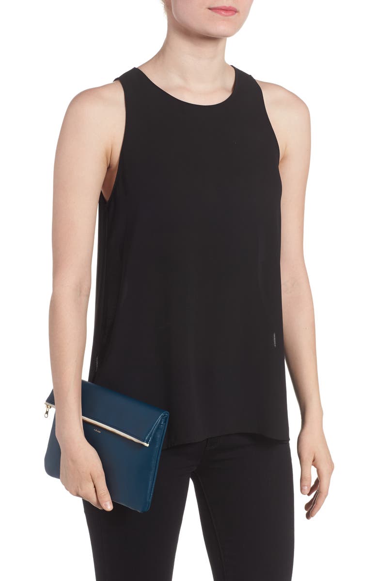 MT Craig Medium Faux Leather Clutch, Alternate, color,