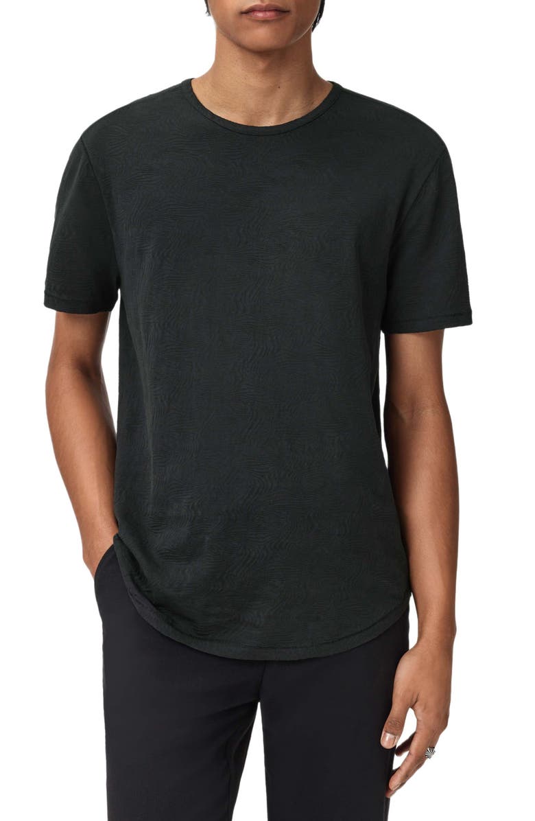 John Varvatos Blaise Wave Organic Cotton T-Shirt, Main, color, Black