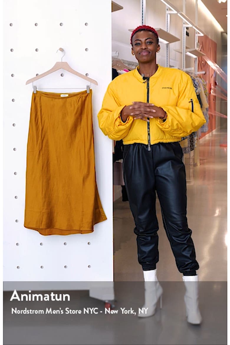 Bias Cut Satin Midi Skirt video